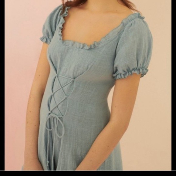 Urban outfitters Cottagecore Lace Up Front Dress - Picture 2 of 8